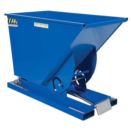Vestil Steel Heavy Duty Self Dumping Hopper 3/4 Cubic Yard 6000 Lb. Capacity Blue D-75-HD